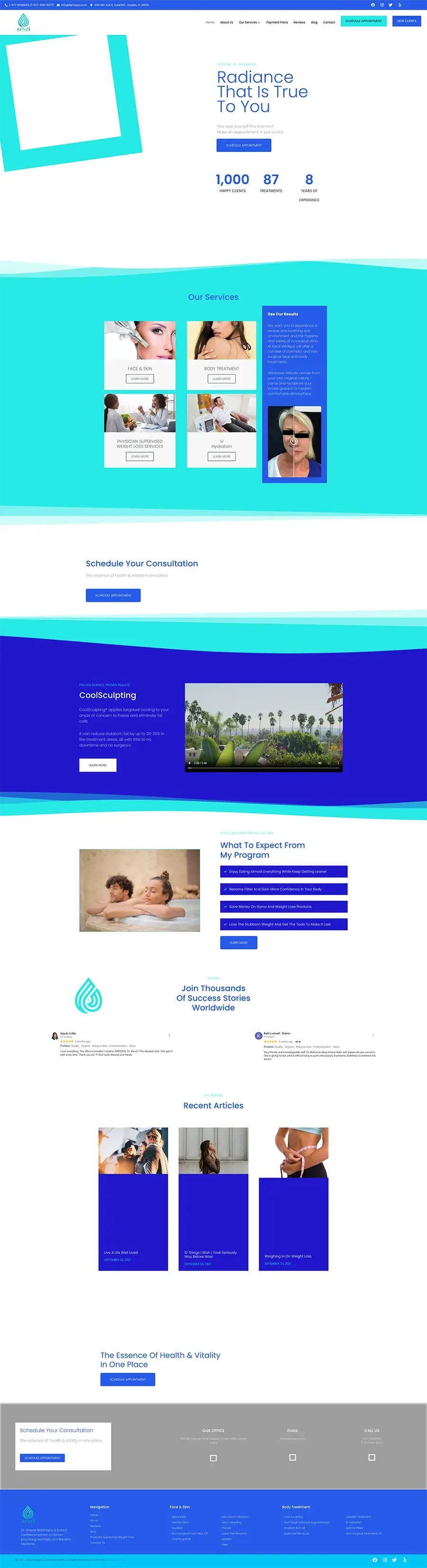 Kenzi MedSpa Before the Upgrade | WebDrafter